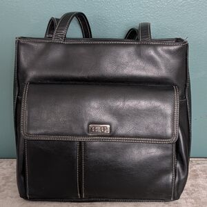 CRAZY HORSE by Liz Claiborne Black Tote with Storage